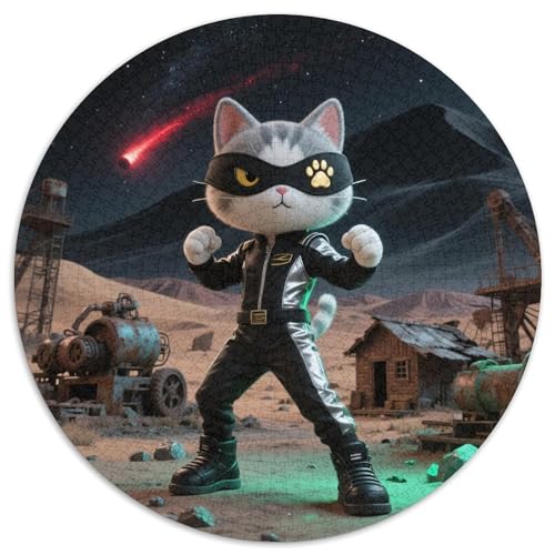 Katzen 1000 Teile Puzzle Katzen Magic RundPuzzle Druck Schwieriges Unmögliches Puzzle DIY Geeignet Ab 12 Jahren Puzzles-Geschenk 1000pcs (67.5x67.5cm) von PNSDUESA