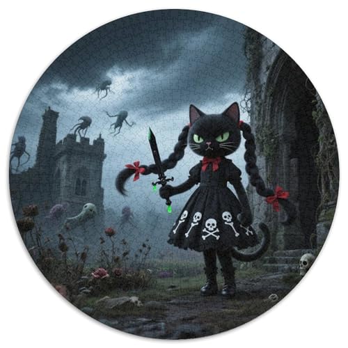 Katzen 1000 Teile Puzzle Katzen Magic RundPuzzle Druck Schwieriges Unmögliches Puzzle Puzzle Stressfreisetzung Spielzeug Geeignet Ab 12 Jahren Wand Dekoration 1000pcs (67.5x67.5cm) von PNSDUESA