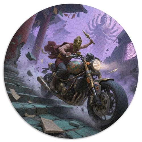 Kreuzer 1000 Teile Puzzle Vintage Motorrad RundPuzzle Puzzle Made in Europe PädagogischesStressabbau-Spielzeug Für Erwachsene Kinder Für Erwachsene Und Kinder Wand Dekoration 1000pcs (67.5x67.5cm) von PNSDUESA
