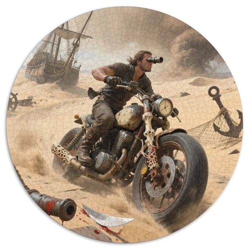 Kreuzer 1000 Teile Puzzle Vintage Motorrad RundPuzzle Puzzle Made in Europe PädagogischesStressabbau-Spielzeug Für Erwachsene Kinder Geeignet Ab 12 Jahren Puzzles-Geschenk 1000pcs (67.5x67.5cm) von PNSDUESA