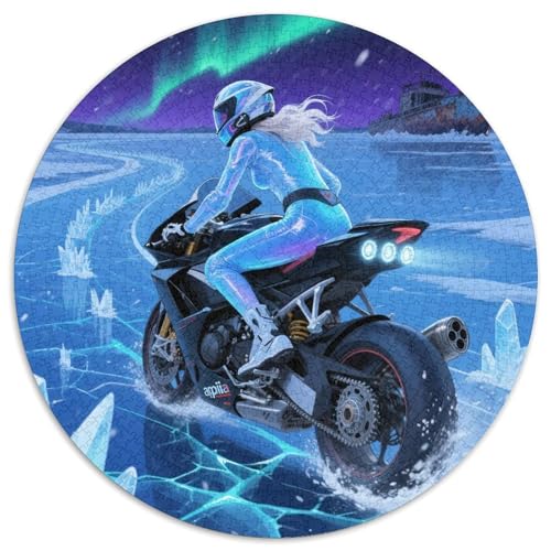 Motorsport 1000 Teile Puzzle Motorsport RundPuzzle Druck Schwieriges Unmögliches Puzzle DIY Geeignet Ab 12 Jahren Wand Dekoration 1000pcs (67.5x67.5cm) von PNSDUESA