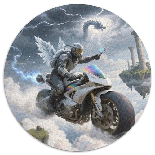 Motorsport 1000 Teile Puzzle Motorsport RundPuzzle Puzzle Made in Europe PädagogischesStressabbau-Spielzeug Für Erwachsene Kinder Erwachsene Puzzles-Geschenk 1000pcs (67.5x67.5cm) von PNSDUESA
