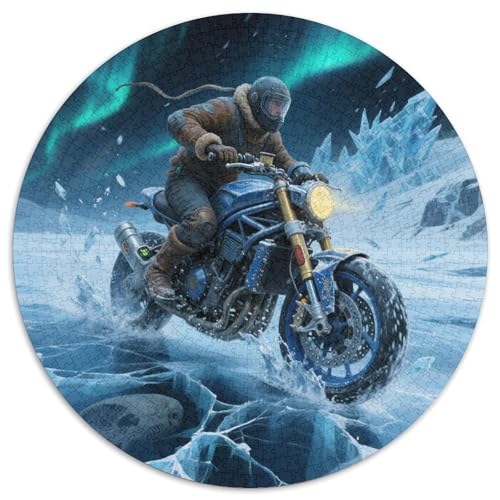 Motorsport 1000 Teile Puzzle Motorsport RundPuzzle Schwieriges Großes Puzzle Puzzle Stressfreisetzung Spielzeug Für Erwachsene Und Kinder Wand Dekoration 1000pcs (67.5x67.5cm) von PNSDUESA