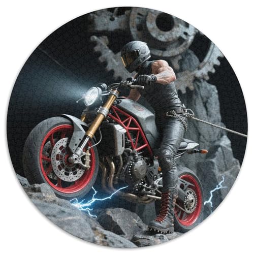 Motorsport 1000 Teile Puzzle Motorsport RundPuzzle Schwieriges Großes Puzzle Puzzle Stressfreisetzung Spielzeug Für Erwachsene Und Kinder Wand Dekoration 1000pcs (67.5x67.5cm) von PNSDUESA