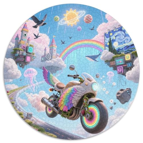 Motorsport 1000 Teile Puzzle Motorsport RundPuzzle Schwieriges Großes Puzzle Puzzle Stressfreisetzung Spielzeug Geeignet Ab 12 Jahren Wand Dekoration 1000pcs (67.5x67.5cm) von PNSDUESA