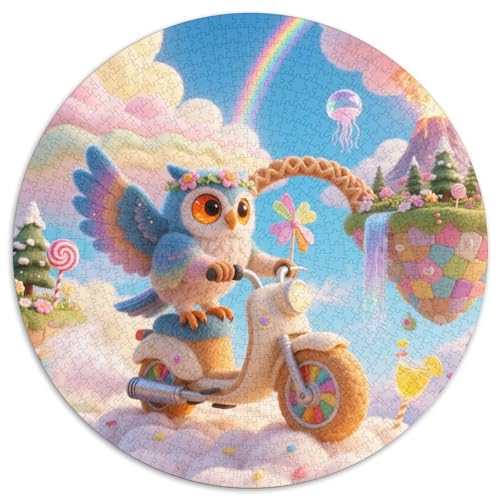 Owl（1） 1000 Teile Puzzle Owl RundPuzzle Puzzle Made in Europe PädagogischesStressabbau-Spielzeug Für Erwachsene Kinder Für Erwachsene Und Kinder Wand Dekoration 1000pcs (67.5x67.5cm) von PNSDUESA