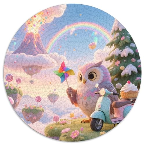 Owl（2） 1000 Teile Puzzle Owl RundPuzzle Puzzle Made in Europe PädagogischesStressabbau-Spielzeug Für Erwachsene Kinder Geeignet Ab 12 Jahren Puzzles-Geschenk 1000pcs (67.5x67.5cm) von PNSDUESA