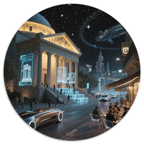 Pantheon 1000 Teile Puzzle RundPuzzle Schwieriges Großes Puzzle DIY Geeignet Ab 12 Jahren Wand Dekoration 1000pcs (67.5x67.5cm) von PNSDUESA