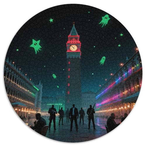 Piazza San Marco（1） 1000 Teile Puzzle RundPuzzle Puzzle Made in Europe DIY Für Erwachsene Und Kinder Puzzles-Geschenk 1000pcs (67.5x67.5cm) von PNSDUESA