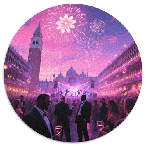 Piazza San Marco（2） 1000 Teile Puzzle RundPuzzle Schwieriges Großes Puzzle Puzzle Stressfreisetzung Spielzeug Geeignet Ab 12 Jahren Wand Dekoration 1000pcs (67.5x67.5cm) von PNSDUESA