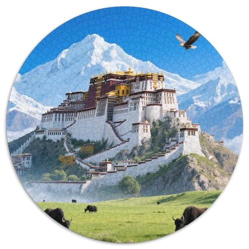 Potala Palace（1） 1000 Teile Puzzle RundPuzzle Schwieriges Großes Puzzle PädagogischesStressabbau-Spielzeug Für Erwachsene Kinder Erwachsene Wand Dekoration 1000pcs (67.5x67.5cm) von PNSDUESA