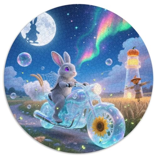Rabbit（2） 1000 Teile Puzzle Rabbit RundPuzzle Schwieriges Großes Puzzle PädagogischesStressabbau-Spielzeug Für Erwachsene Kinder Für Erwachsene Und Kinder Puzzles-Geschenk 1000pcs (67.5x67.5cm) von PNSDUESA