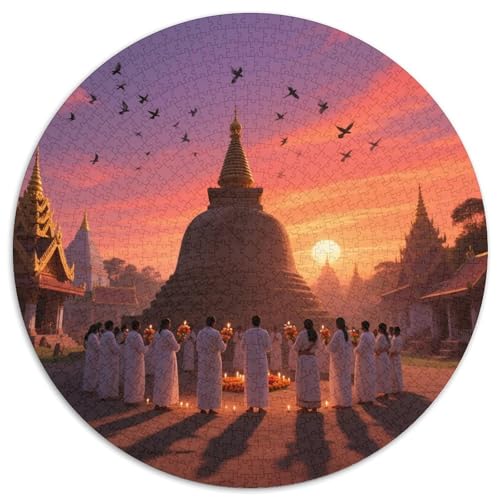 Sanchi No.1 1000 Teile Puzzle RundPuzzle Schwieriges Großes Puzzle PädagogischesStressabbau-Spielzeug Für Erwachsene Kinder Für Erwachsene Und Kinder Wand Dekoration 1000pcs (67.5x67.5cm) von PNSDUESA