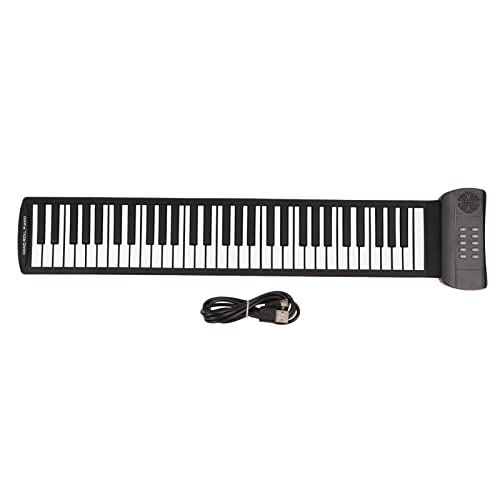 61 Tasten Rollpiano Standard Klavier 61 Tasten 16 Klangfarben Tragbar mit Lautsprecher USB Stromversorgung für alle Altersgruppen von PODSJD