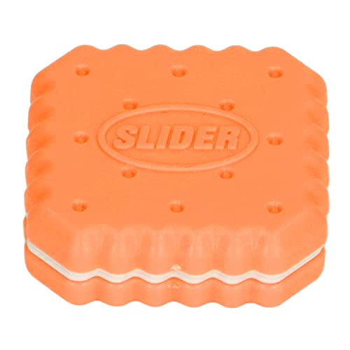 Fingerspitzenschieberspielzeug - Stille magnetischer Schieberegler für Stressabbau und Fokus, tragbare Keksform für Angstzustände und ADHS Beruhigend (Orange) von PODSJD