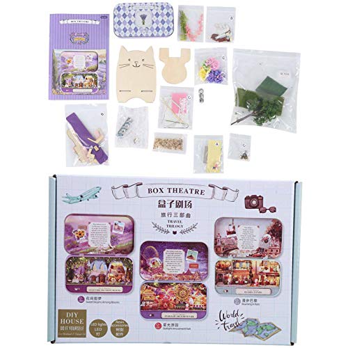 Holz -DIY -Modell -Kit - Komplette Teile mit englischen Anweisungen für Teenager und Erwachsene, Öko - freundliches Handwerks für Weihnachten Valentinstag (Q-010 Sweet Dreams Between Flowers) von PODSJD