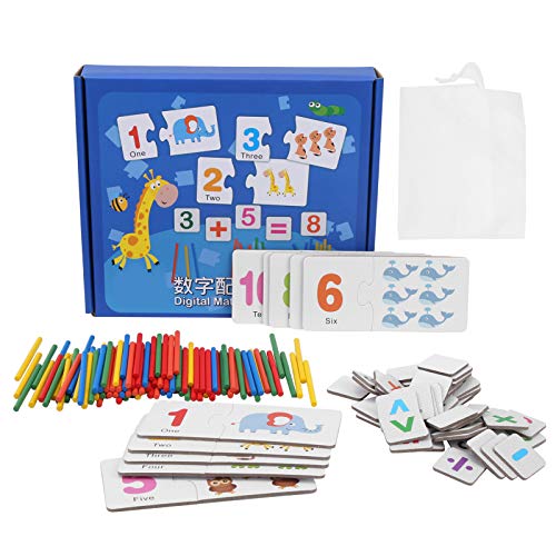 Math Learning Toy - Holzzahlenblöcke und Stöcke für die Ergänzung von Subtraktionspraxis, Farberkennung und Entwicklung der Feinmotorik für Kinder Math Learning Toy - Holzzahlenblöcke und Stöcke für die Ergänzung von Subtraktionspraxis, Farberkennung und Entwicklung der Feinmotorik für Kinder von PODSJD