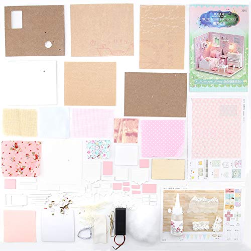 Miniature Doll House Kit - DIY -handgefertigtes Modell, verstärkt die Hände - über Fähigkeiten und Eltern -Kind -Interaktion, emotionales für Paare, kreative Wohnkultur, (Type 1) von PODSJD