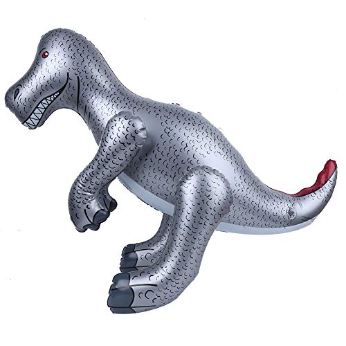 PODSJD Dinosaurierpool -Spielzeug - realistische PVC -Dinosaurierfiguren für Kinder, pädagogische und kreative Wasserspiel -Set, weich und langlebig für Schwimmbadspaß (Tyrannosaurus Rex Silver) von PODSJD