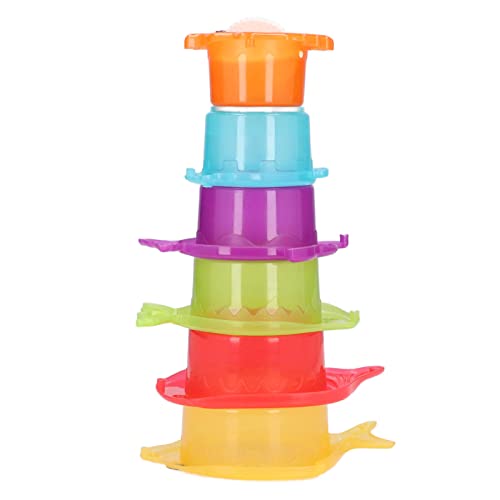 PODSJD Fischstapelbecher - Wasserfilterbadesspielzeug für Kinder mit farbenfrohen Größen, Bildungsspaß für Duschstrand Sandspiel PODSJD Fischstapelbecher - Wasserfilterbadesspielzeug für Kinder mit farbenfrohen Größen, Bildungsspaß für Duschstrand Sandspiel von PODSJD