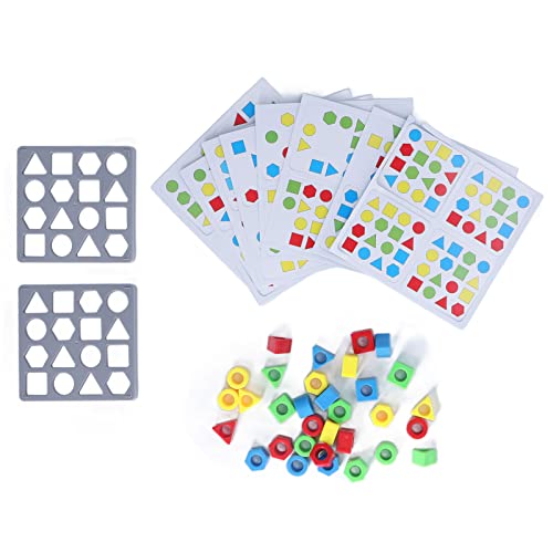 PODSJD Formpassendes Brettspiel - farbiges Bildungsspielzeug für Kinder, geometrisches Formerkennungspuzzle für frühes Lernen und Eltern - Kinderinteraktion PODSJD Formpassendes Brettspiel - farbiges Bildungsspielzeug für Kinder, geometrisches Formerkennungspuzzle für frühes Lernen und Eltern - Kinderinteraktion von PODSJD