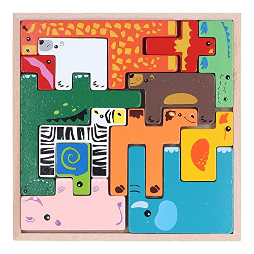 PODSJD Holzbausteine – Robustes 3D-Puzzlespielzeug aus Buchenholz für Kleinkinder zum Lernen und zur Farberkennung PODSJD Holzbausteine – Robustes 3D-Puzzlespielzeug aus Buchenholz für Kleinkinder zum Lernen und zur Farberkennung von PODSJD