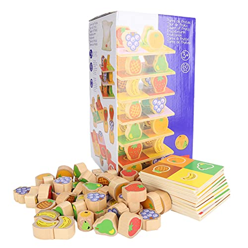 PODSJD Obstholzblöcke - Leichtes sicheres Spielzeug mit lebendigen Grafiken für die Handkoordination von Hand und frühes Lernen in Kleinkindern und Kindern PODSJD Obstholzblöcke - Leichtes sicheres Spielzeug mit lebendigen Grafiken für die Handkoordination von Hand und frühes Lernen in Kleinkindern und Kindern von PODSJD