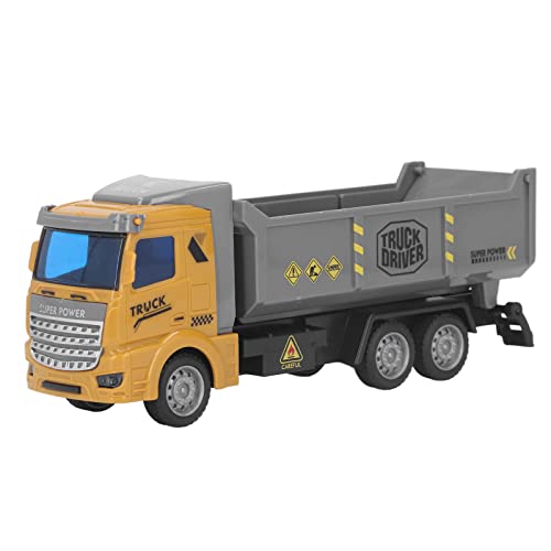 PODSJD Pull Back Mulde Truck Toy - Realistisches detailliertes Design, Bildungsspielfahrzeug für Kinder Leichtes sicheres Baufahrzeug ((Color Box) Flat Head) von PODSJD