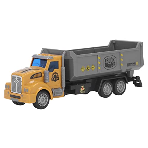PODSJD Pull Back Mulde Truck Toy - Realistisches detailliertes Design, Bildungsspielfahrzeug für Kinder Leichtes sicheres Baufahrzeug ((Color Box) Long Head) von PODSJD