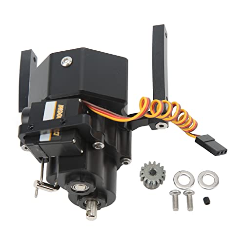 PODSJD RC Getriebe für SCX10 1 10 Crawler Aluminiumlegierung CNC Bearbeitung anodisierte Oberfläche 313 mm Radstand stabil und langlebig (Schwarz) von PODSJD
