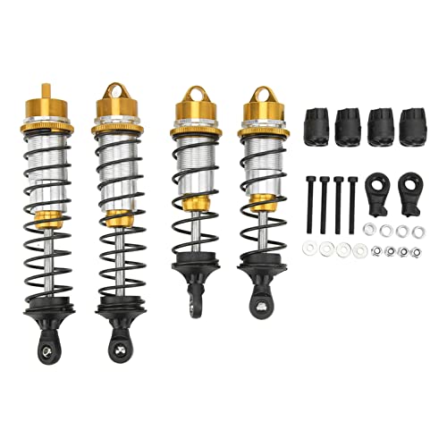 PODSJD RC Stoßdämpfer vorne hinten Aluminiumlegierung verstellbar vibrationsdämpfend langlebig für RC Modellauto (Gold) von PODSJD