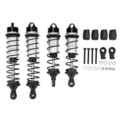 PODSJD RC Stoßdämpfer vorne hinten Aluminiumlegierung verstellbar vibrationsdämpfend langlebig für RC Modellauto (Schwarz) von PODSJD