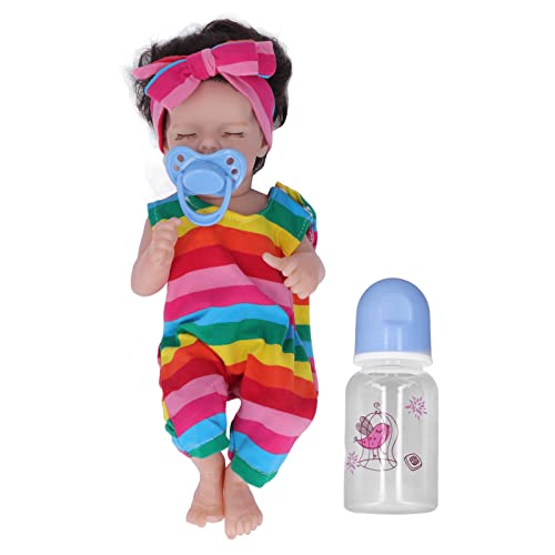 PODSJD Reborn Babypuppe aus Silicon lebensecht weich beweglich realistische Haut Dickes Haar für Kleinkinder Spiele von PODSJD