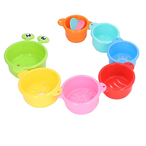 PODSJD Stapelbadbecher - langlebiger BPA - Kunststoff, einfach - Griff Unterwassertierdesign für Kleinkindhand - Augenkoordination und sichere Spielzeit PODSJD Stapelbadbecher - langlebiger BPA - Kunststoff, einfach - Griff Unterwassertierdesign für Kleinkindhand - Augenkoordination und sichere Spielzeit von PODSJD