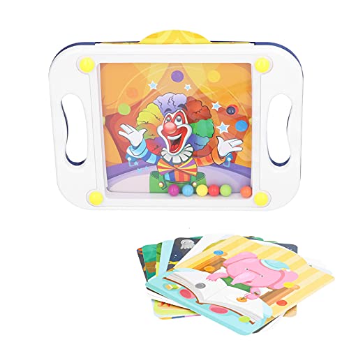 Perlenspiel -Puzzle -Board - Konzentrationsverstärker mit Handkoordinationsübung und sichere, abgerundete Kanten für Kinder (Ausgewogener Ball-Weiß) von PODSJD