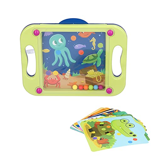 Perlenspiel -Puzzle -Board - Konzentrationsverstärker mit Handkoordinationsübung und sichere, abgerundete Kanten für Kinder (Kurz aufgeteilt kurz aufgeteilt) von PODSJD