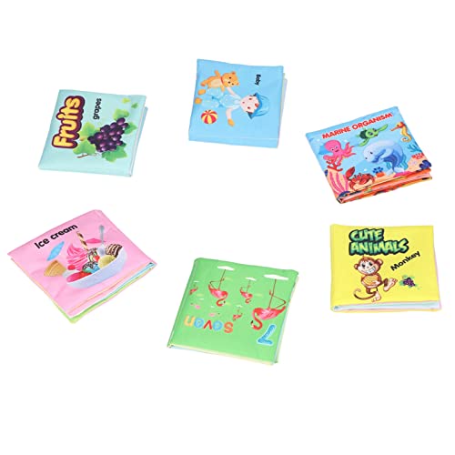 Stoffbücher für Babys - 6 thematische weiche Stoffbücher mit Tieren Zahlen Gemüse Charaktere Bildungsspielzeug für frühes Lernen Stoffbücher für Babys - 6 thematische weiche Stoffbücher mit Tieren Zahlen Gemüse Charaktere Bildungsspielzeug für frühes Lernen von PODSJD
