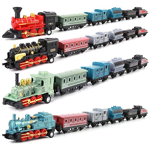 Zugspielzeug langlebig, sicher & leichtziehbar, Spielzeug Eisenbahn ab 3 Jahre, Bunte Lokomotive, handlich Reisegröße, Robustes umweltfreundliches Material Zugspielzeug langlebig, sicher & leichtziehbar, Spielzeug Eisenbahn ab 3 Jahre, Bunte Lokomotive, handlich Reisegröße, Robustes umweltfreundliches Material von PODSJD