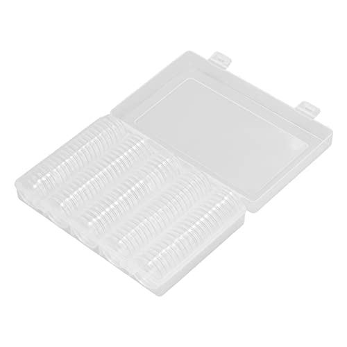 POENVFPO 100 Pcs 17 Bis 30 Mm Minzkapseln 5 Größen Schutz Klarer Metallgeldhalter mit Schaumstoffdichtungen, Plastikbox POENVFPO 100 Pcs 17 Bis 30 Mm Minzkapseln 5 Größen Schutz Klarer Metallgeldhalter mit Schaumstoffdichtungen, Plastikbox von POENVFPO