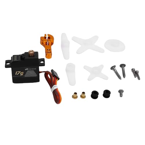 POENVFPO 17g Digitales Servo, Metal Gear mit 25T -Servohorn für 1/14 1/16 RC Crawler Car Upgrade Teile Modellboot Flugzeug -Flugzeugroboter POENVFPO 17g Digitales Servo, Metal Gear mit 25T -Servohorn für 1/14 1/16 RC Crawler Car Upgrade Teile Modellboot Flugzeug -Flugzeugroboter von POENVFPO