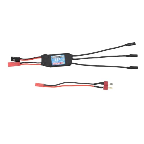 POENVFPO 18A RC ESC, Überhitzungssicherheit 2-4S Lipo Bürstenloser Elektrischer Geschwindigkeitsregler mit 3,5 Bananen-Frauenanschluss für Wltoys K989 von POENVFPO