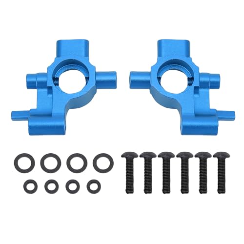 POENVFPO 2 STÜCKE Vordere Lenkschale, Ersatzteil für RC-Autolenkung aus Aluminiumlegierung mit 1/10 RC für 4-TEC Drift (Blue) von POENVFPO