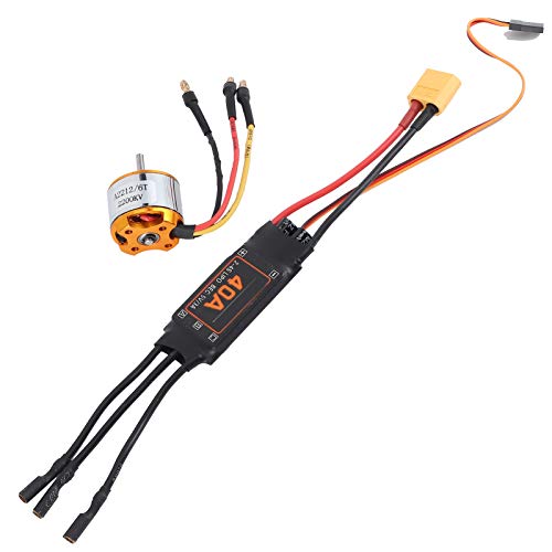 POENVFPO 2212 KV2200 RC-Motor-ESC-Set, 40 A Bürstenloser ESC XT60-Set, Geräuscharmer RC-Motor-ESC für RC-Drohnenhubschrauber POENVFPO 2212 KV2200 RC-Motor-ESC-Set, 40 A Bürstenloser ESC XT60-Set, Geräuscharmer RC-Motor-ESC für RC-Drohnenhubschrauber von POENVFPO