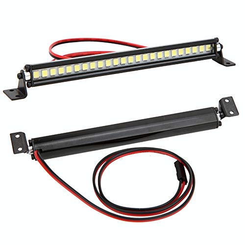 24 LED-Auto-Dachlichtleiste, Dachlampen-Dekorationszubehör für Scx10 1/10 4WD RC-Auto, Dachlampen und LED-Lichtleiste (Black) von POENVFPO