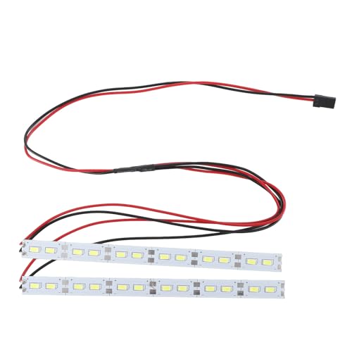 POENVFPO 24 LEDs Aluminium -Legierung RC Chassis Light Bar für 1:10 1: 8 -Skala -Modellauto, Helles Dekoratives Auto Licht mit Stützrennsport Tag und Nacht (White) von POENVFPO