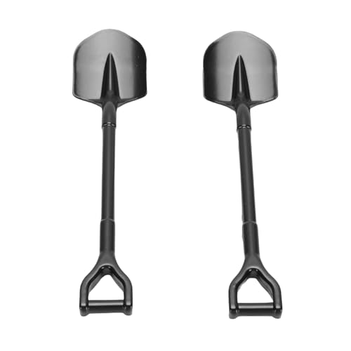 POENVFPO 2pcs 1/10 RC Crawler Shovel, Metalllegierung RC Simulation Schaufel Werkzeugdekoration Zubehör (Black) von POENVFPO