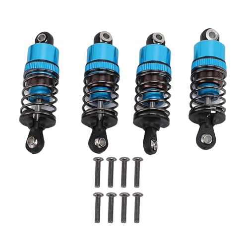 POENVFPO 4 PCs RC -Auto -Stoßdämpfer, 52 Mm Aluminiumlegieröl -Ölschockdämpferteile für 1/10 Modellautos (Blue) von POENVFPO