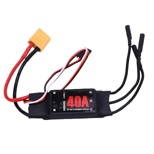 POENVFPO 40A RC Bürstenloser ESC für eine Präzise und Einfache Installationskontrolle in Verschiedenen RC -Flugzeugen, Geeignet für Anfänger von POENVFPO