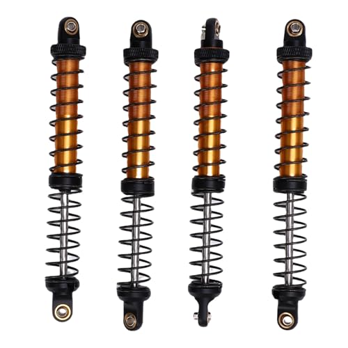 POENVFPO 4PCS 1/10 RC -Auto -Stoßdämpfer mit 1/10 Skala, Doppelte Federlegierungsdämpfer mit 8 Ersatzfedern 120 Mm für Off -Straße Crawler (Gold) von POENVFPO