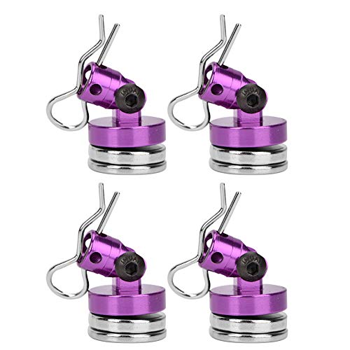 POENVFPO 4PCS RC Magnetic Cloaking, Aluminiumlegierung Cloaking mit Slotting Shell Column für SCX10 4WD HSP 1/10 RC Car (Purple) von POENVFPO